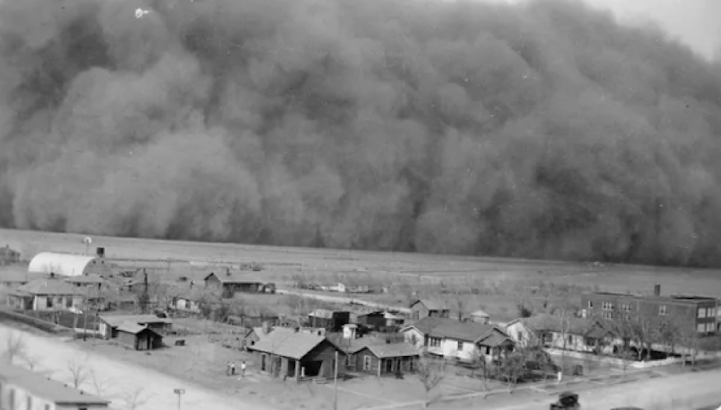 Dust storm in Rolla, Kansas (April 14, 1935) – photo courtesy of Franklin D. Roosevelt Presidential Library and Museum
