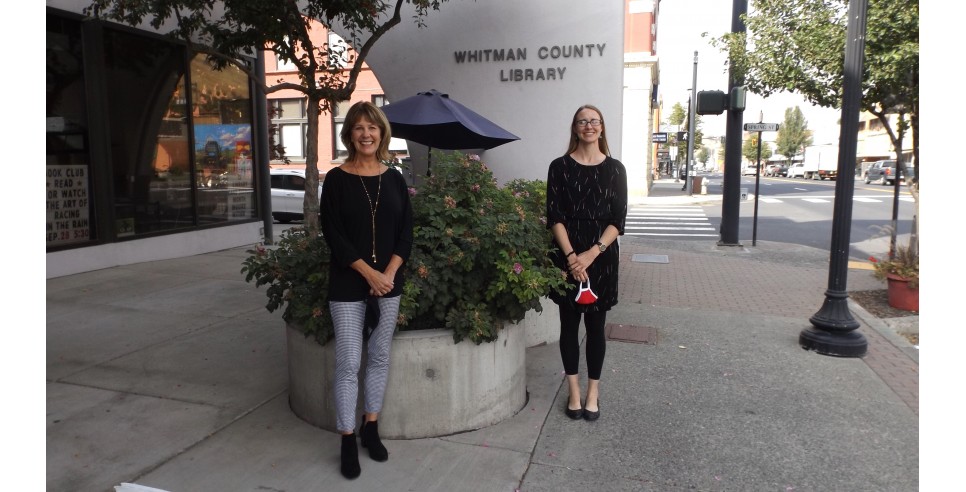 Kristie Kirkpatrick and Kylie Fullmer - outgoing and incoming directors  of the Whitman County Rural Library District. 