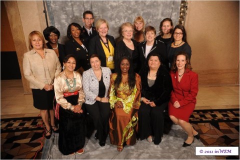 Searle (second from right, second row) was honored in 2011 at ceremonies in Las Vegas for the new Hall of Fame for Women in Homeland Security and Emergency Management.